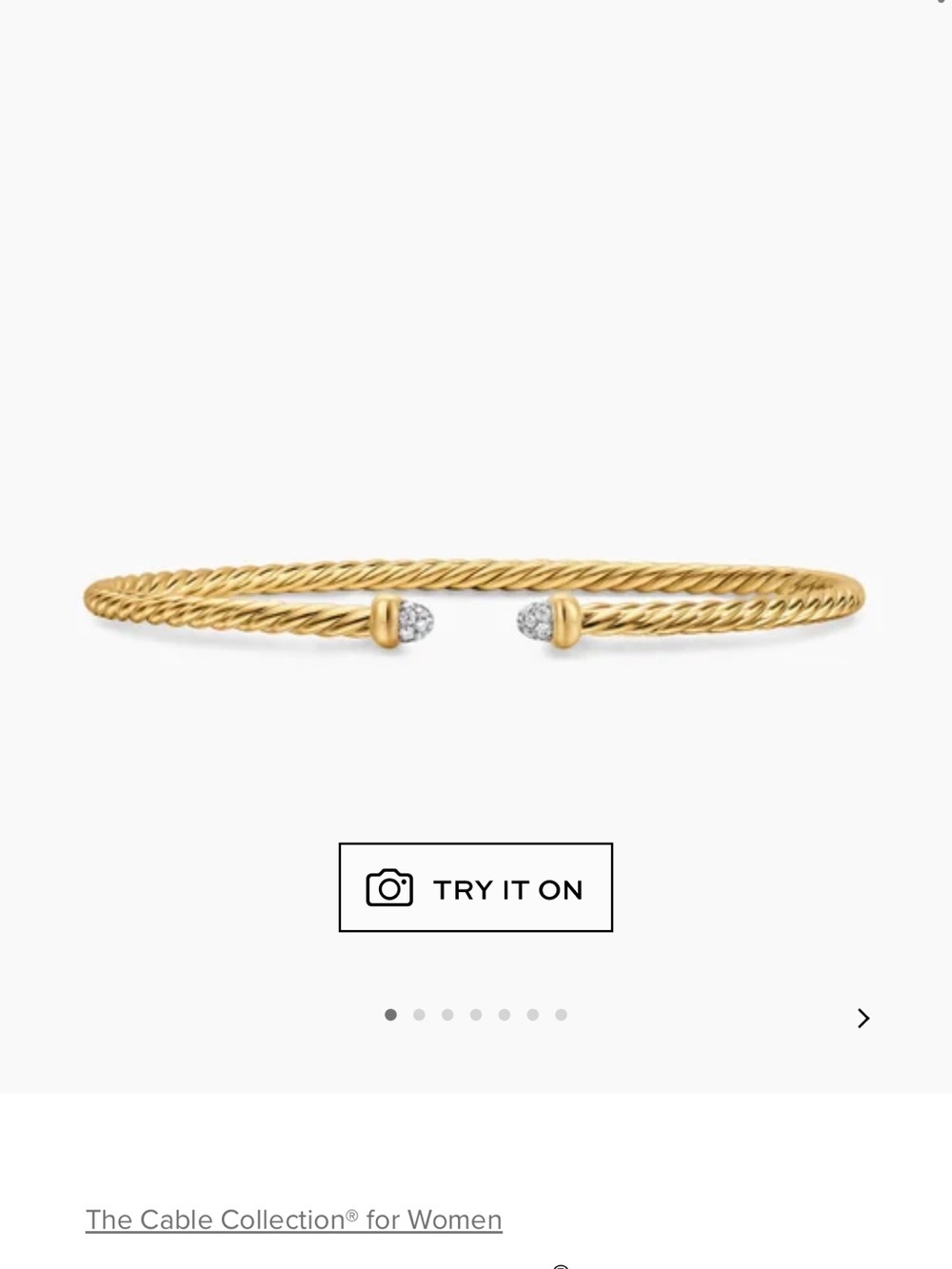 David Yurman

Micro Cablespira Flex Bracelet in 18K Yellow Gold
